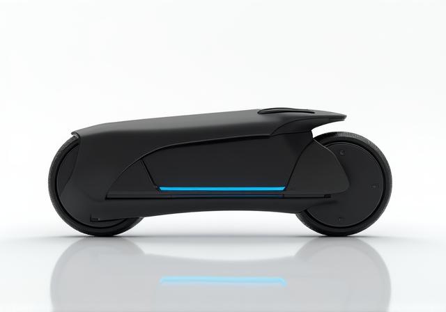 E-bike minimalista da città nera opaca
